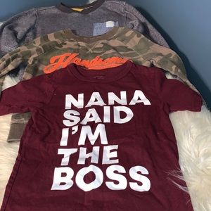 Bundle of toddler boys sweater and shirt